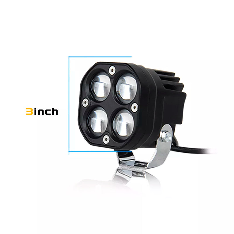 Universal LED Spotlight Light Quad LED Fog Lens Headlight Motorcycle Sport Light For Car 1 Pcs