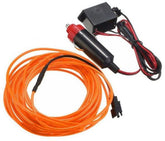 Universal New Car Styling EL Glow Cold Line Flexible Interior Orange