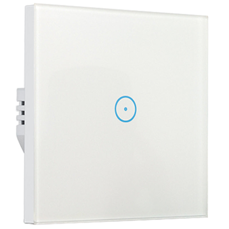 1 Gang WIFI Wall Switch, Smart Light Single Switch, Glass Panel Contact Sensor Interrupter EU Plug