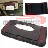Leather Car Sun Visor CD Holder Clip Organizer Case