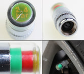 Car Tire Pressure Monitor Valve 2.4 bar Air Alert Cap 4 Pcs Set