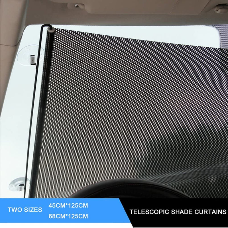 Car Windshield Sunshades Front Windows Sun Shades Roller Transparent