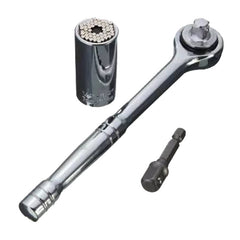 Gator Grip Universal Socket 7-19 mm Ratchet Wrench Tool 3 Pcs Set