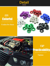 PW JDM Car Modified Hex Fasteners Fender Washer Bumper Engine Concave Screws Black 10 Pcs M6