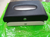 KIA Car Dashboard Tissue Box Luxury PU Leather Box Black & Badge