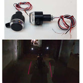 Bike - Motorcycle Bar End Light With Laser 2 Pcs Set