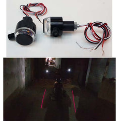 Bike - Motorcycle Bar End Light With Laser 2 Pcs Set
