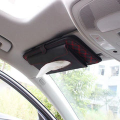 Leather Car Sun Visor CD Holder Clip Organizer Case
