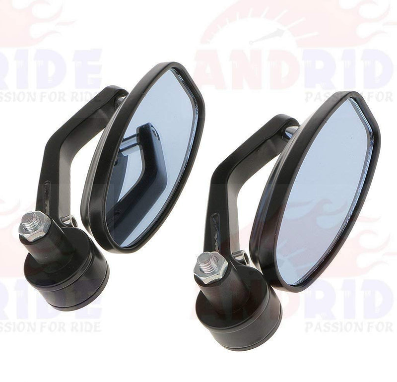 Motorycle Bar End Mirror Rear View Mirror Oval for Bikes Cafe racer