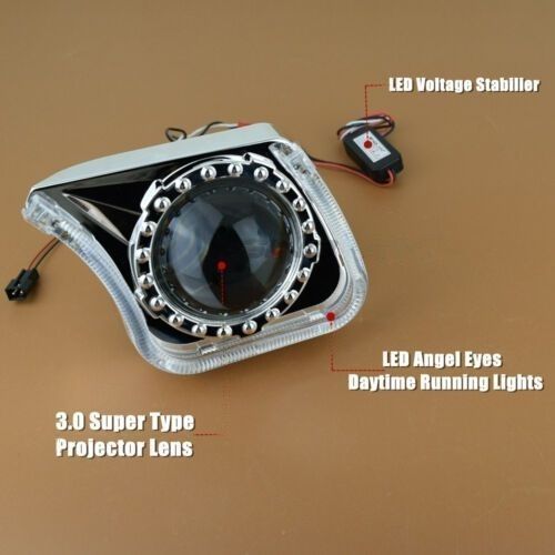 Bi Xenon Projector White DRL Eye Style 55 Watt HID Complete Set