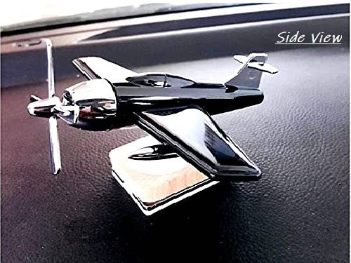 Stylish Solar Aeroplan Model Car Dashboard Air Freshener Perfume Black