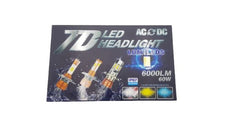 TD LED Headlight Lumiled AC-DC H4 H6 HS1 60Watts IP67 Hi - Low 6000LM