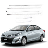 Toyota Yaris 2020 Chrome Weather Strip 6 Pcs