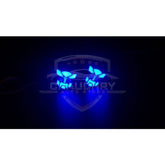 Universal Bike Indicator Transformable Robot Design Blue 2 Pcs Set