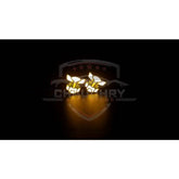 Universal Bike Indicator Transformable Robot Design Golden 2 Pcs Set