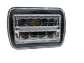 Universal Jeep Projector LED Headlight Ultra Square 5x7 Sealed Beam With DRL Hi-Low 2 Pcs Set