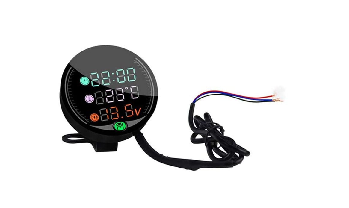 Huamengyuan 3 in 1 & 5 in 1 Motorcycle Clock Thermometer Voltmeter