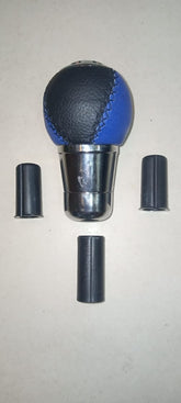 Universal Gear knob Blue & Black with Chromium Silver