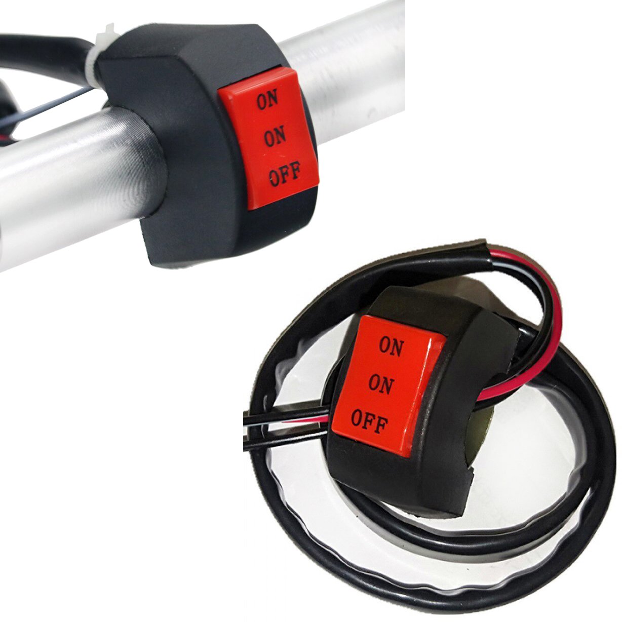 TFMOTO Mini Driving Fog Light Dual Color In Metal Body With Switch 1 Pc