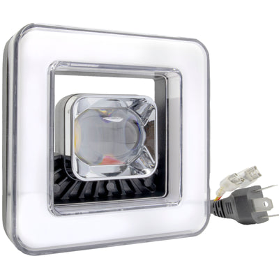 Universal Square Led Extralight 20w Red Devil Eye 4 Functions 1 Pc