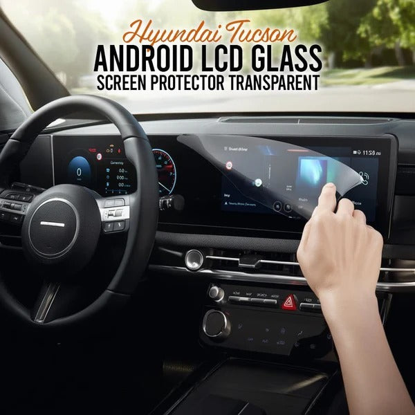 Hyundai Tucson 2024-2026 Model Transparent Car LCD Screen And Speedometer Glass Protector In Premium Quality