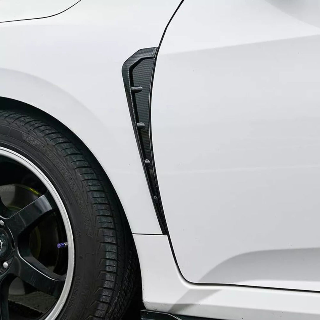 1 Pc 3D Carbon Fiber Car Side Fender Vent Air Wing Cover