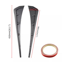 2 Pcs Set 3D Carbon Fiber Car Side Fender Vent Air Wing Cover