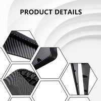2 Pcs Set 3D Carbon Fiber Car Side Fender Vent Air Wing Cover