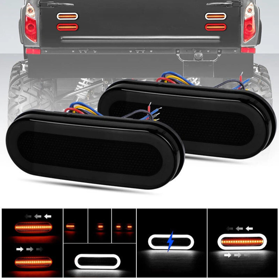 2 Pcs 3in1 LED Tail Light DRL Running Light Rear Brake Lamp Turn Signal Lamp
