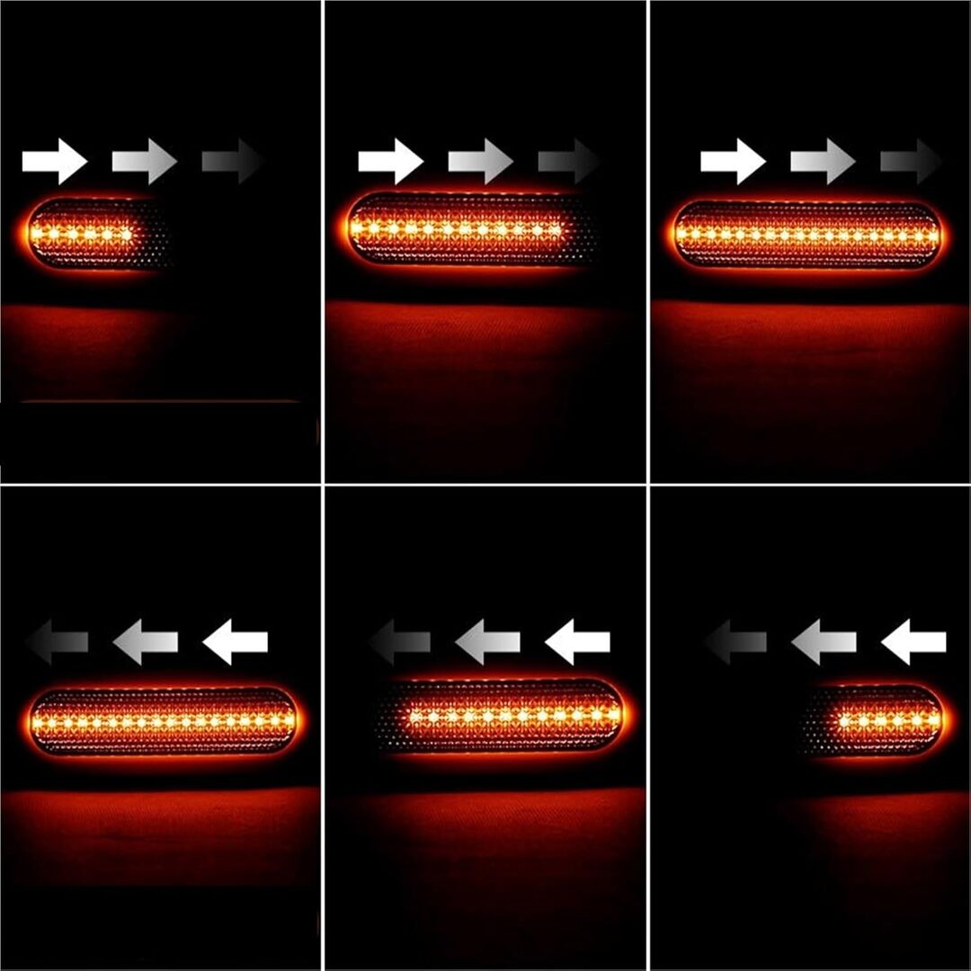 2 Pcs 3in1 LED Tail Light DRL Running Light Rear Brake Lamp Turn Signal Lamp