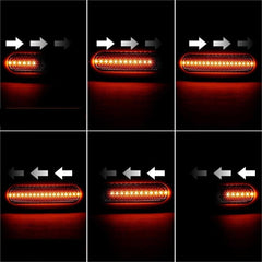 2 Pcs 3in1 LED Tail Light DRL Running Light Rear Brake Lamp Turn Signal Lamp