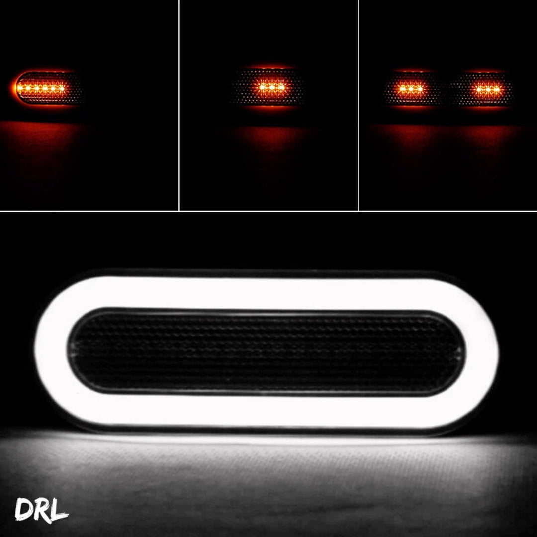 2 Pcs 3in1 LED Tail Light DRL Running Light Rear Brake Lamp Turn Signal Lamp