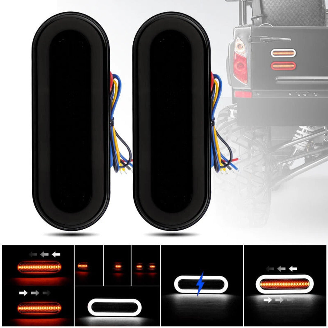 2 Pcs 3in1 LED Tail Light DRL Running Light Rear Brake Lamp Turn Signal Lamp