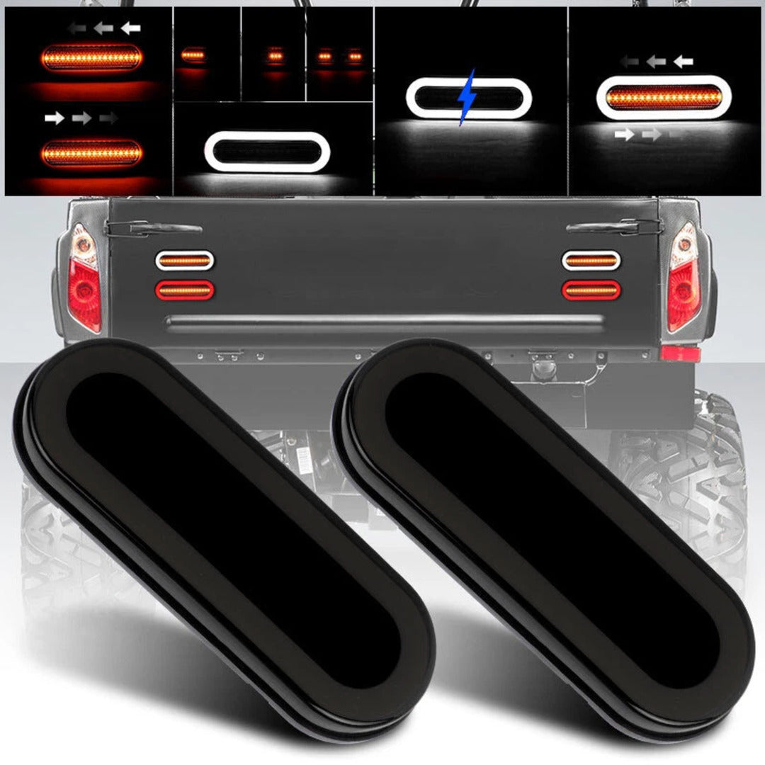 2 Pcs 3in1 LED Tail Light DRL Running Light Rear Brake Lamp Turn Signal Lamp