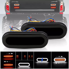 2 Pcs 3in1 LED Tail Light DRL Running Light Rear Brake Lamp Turn Signal Lamp