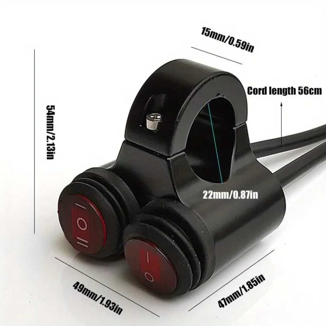 Dual Button 1 Pc Double Switch Combination with Handlebar Dual Button CNC Metal Mo ...