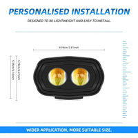 1 Pc Motodafish Economy Series 20 Watt 2 Lens Plastic Body Light Fish Eye Style