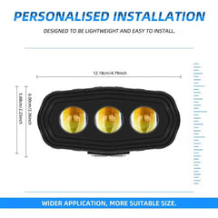 1 Pc Economy Series 30 Watt 3 Lens Plastic Body Light Fish Eye Style