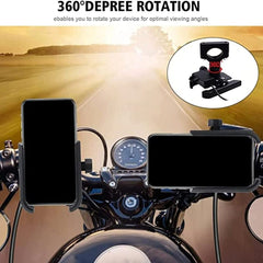 1 Pc HJG Metal Body 360 Degree Bike Mobile Holder Adjustable With Handle Fitting