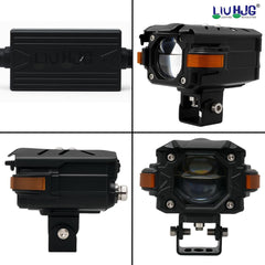 1 Pc HJG Raptor Series J76 Fog Light Dual cut Lens 120W Orange Hazard DRL Fog light Ultra Wide Dual Colour Fog Light