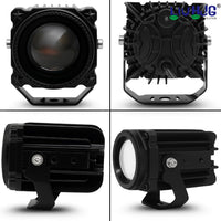 1 Pc HJG Universal 120W LZ60 Pro Super Bright LED Laser Fog Light Waterproof Fog Light 12V DC High Low Beam Yellow & White Light
