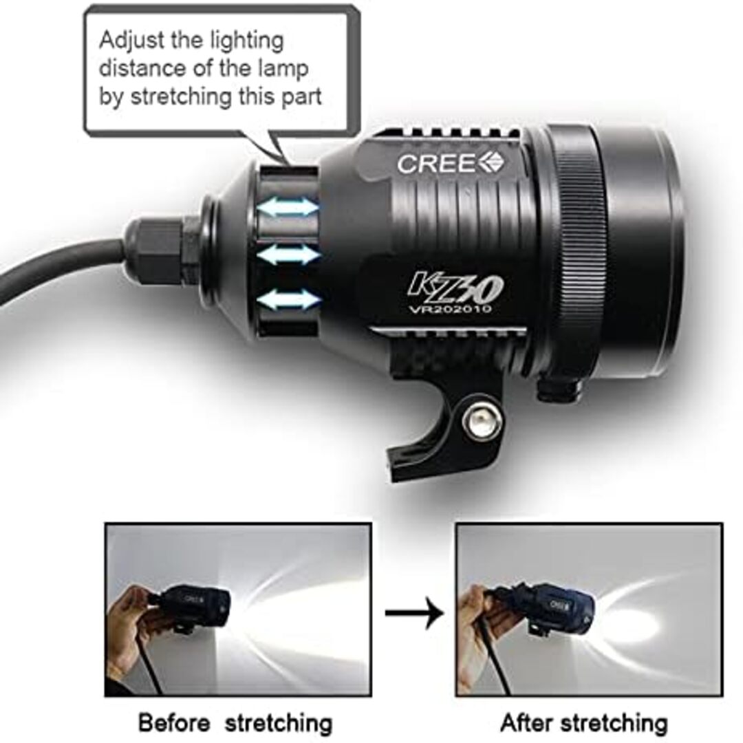 1 Pc HJG Universal KZ30 CREE 60W Dual Colour 3 Function Upgraded Adjustable Light