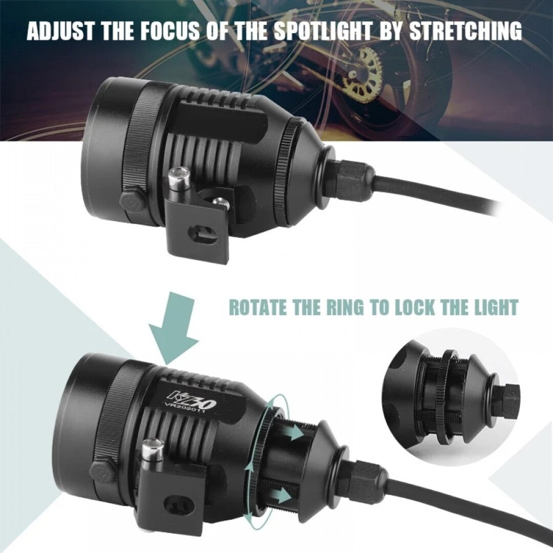 1 Pc HJG Universal KZ30 CREE 60W Dual Colour 3 Function Upgraded Adjustable Light