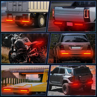 2 Pcs 9.5 inch LED Tail Light DRL Running Light Rear Brake Lamp Turn Signal Lamp