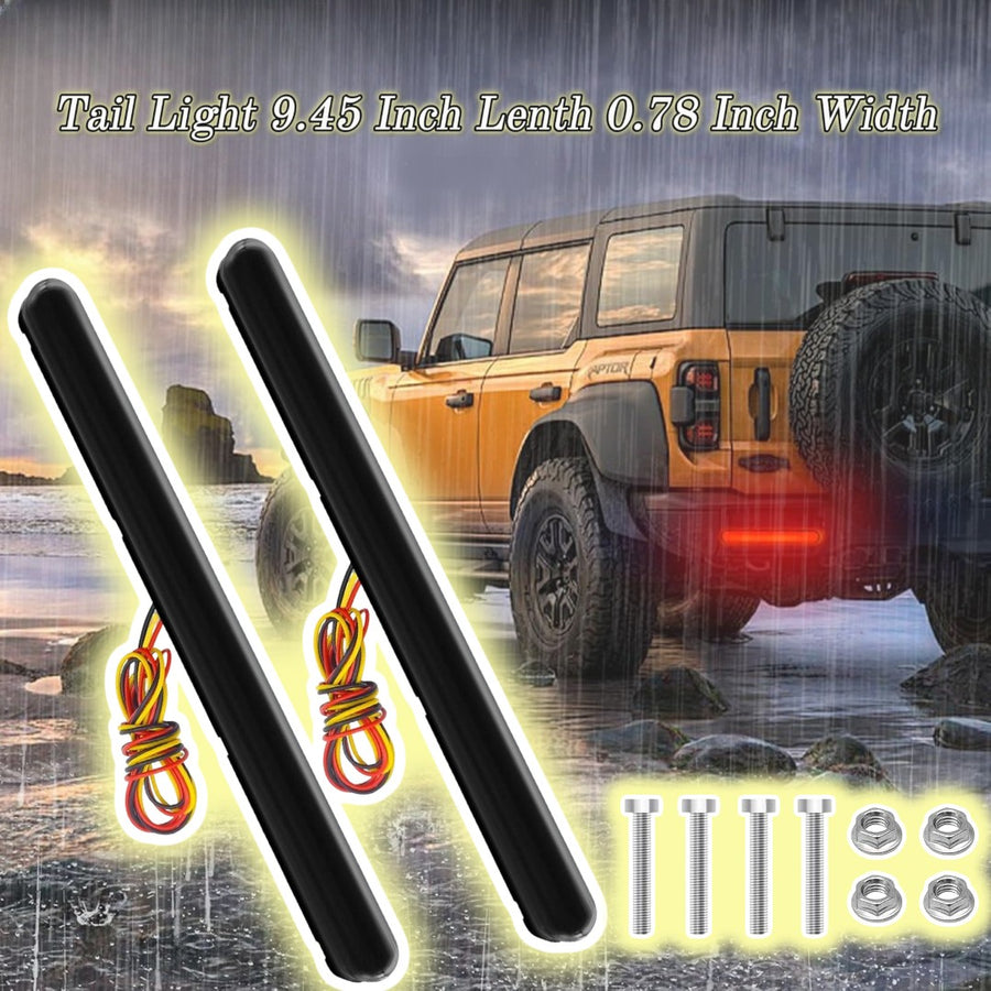 2 Pcs 9.5 inch LED Tail Light DRL Running Light Rear Brake Lamp Turn Signal Lamp