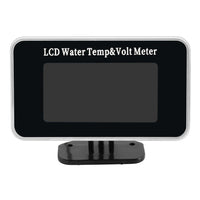 1 Pc M10 Universal 2 in 1 Water Temperature And Voltmeter Gauge with Digital LCD Display