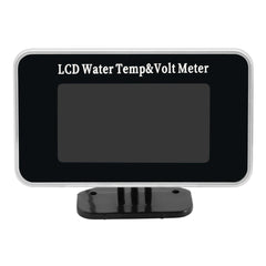 1 Pc M10 Universal 2 in 1 Water Temperature And Voltmeter Gauge with Digital LCD Display