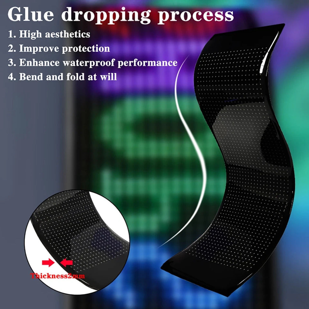 1 Pc Matrix Panel Car LED Display Flexible Screen Art Interactive Digital Frame Bluetooth APP & Remote Controlled Emoji Screen