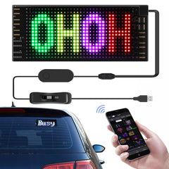 1 Pc Matrix Panel Car LED Display Flexible Screen Art Interactive Digital Frame Bluetooth APP & Remote Controlled Emoji Screen