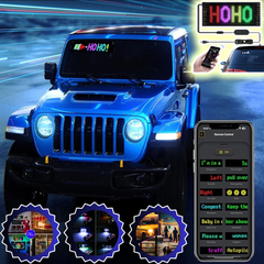 1 Pc Matrix Panel Car LED Display Flexible Screen Art Interactive Digital Frame Bluetooth APP & Remote Controlled Emoji Screen